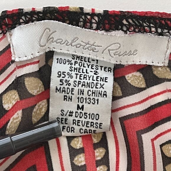 Y2K‎ Babydoll Top Charlotte Russe Medium Sheer Floral Paisley Boho Asian Twee - Picture 7 of 11